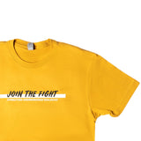 join the fight short sleeve mustard