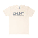 tan short sleeve tee shirt o.u.r logo large flatlay