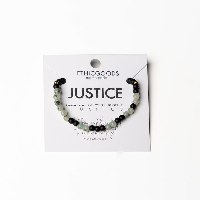 morse code justice bracelet