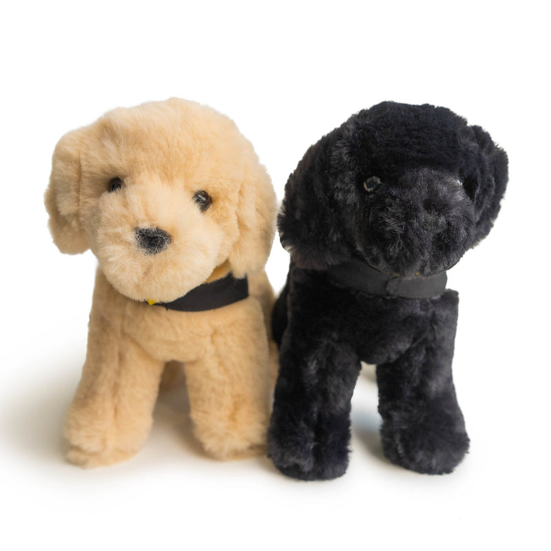 yellow and black lab dog plush toys
