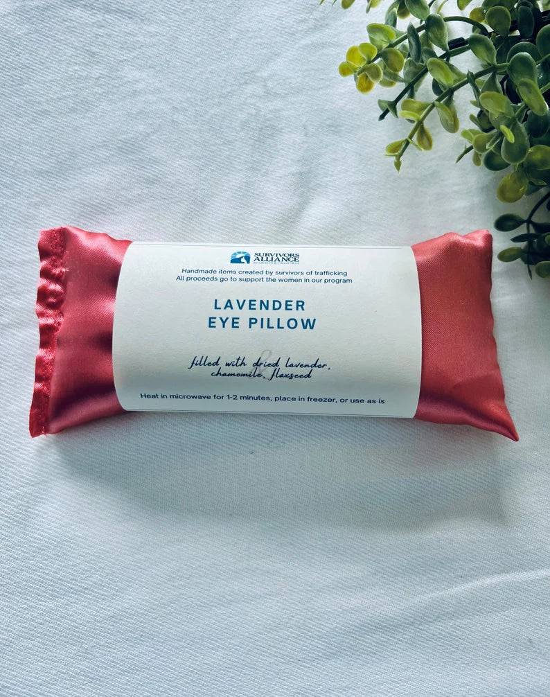 coral lavender eye pillow