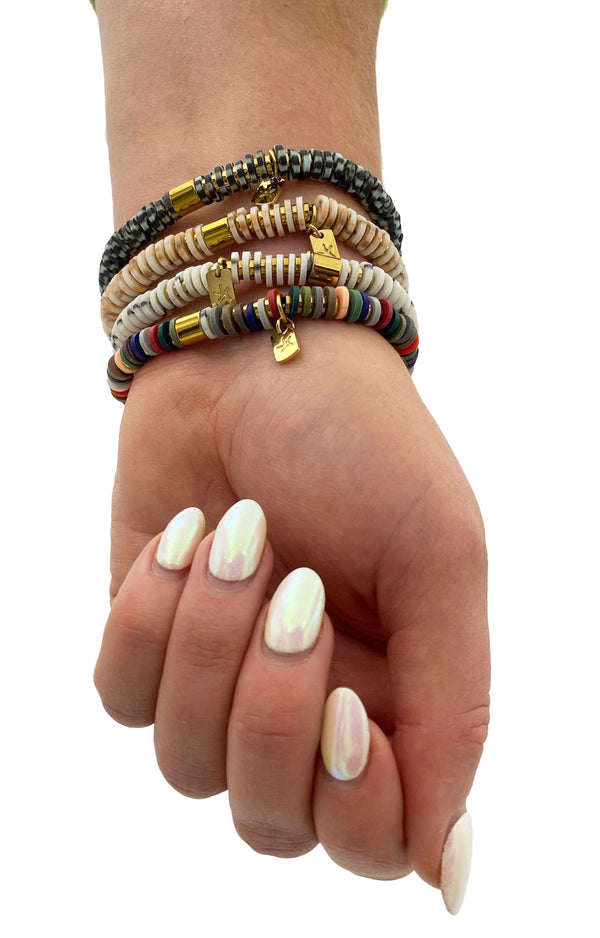 hematite layered bracelets