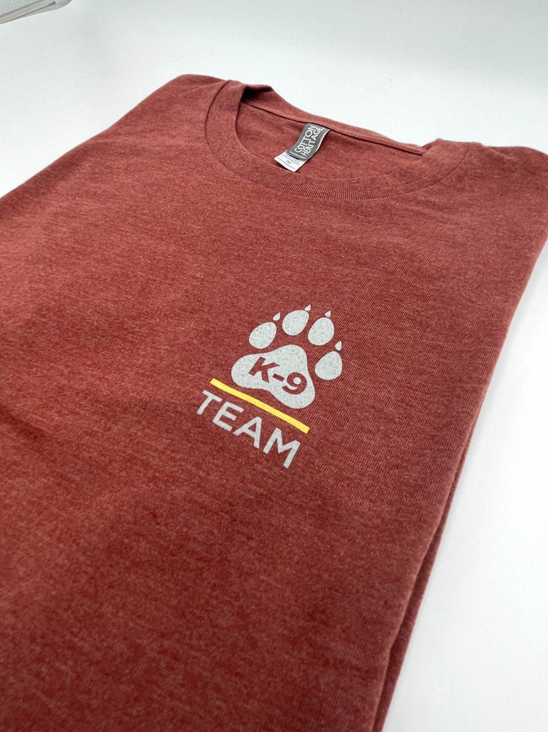 k9 team tee front red