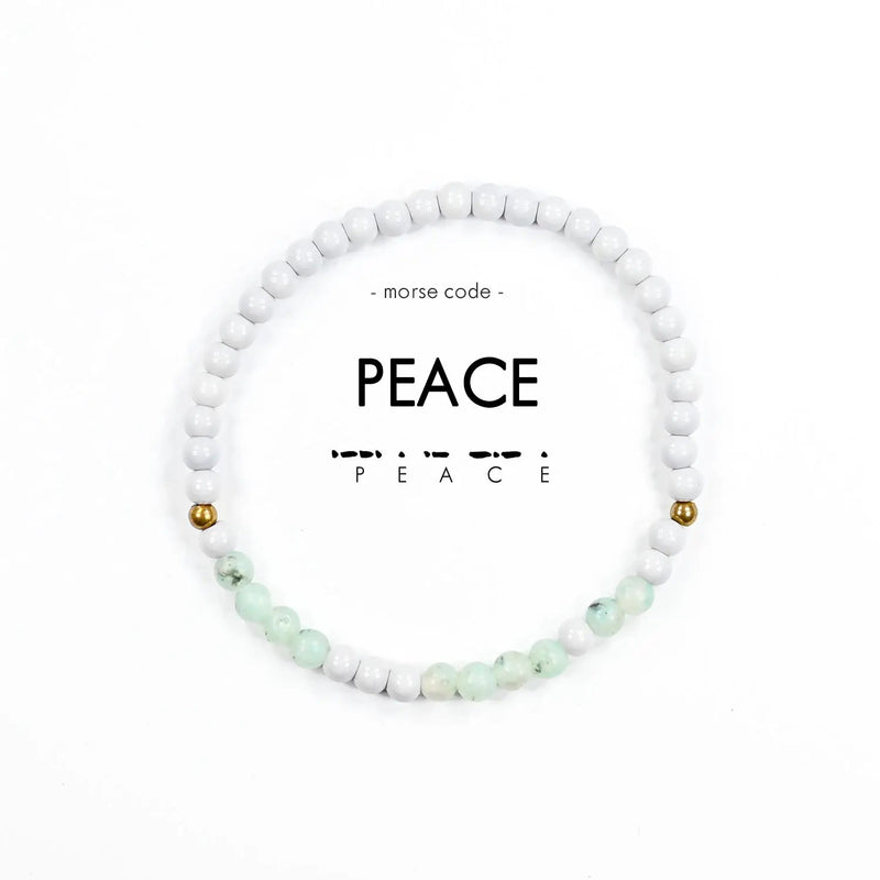 peace morse code bracelet